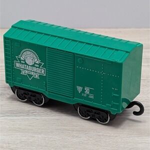 Rare Vintage Collectible Whataburger Lines Toy Train Car - 2000 - Green Boxcar